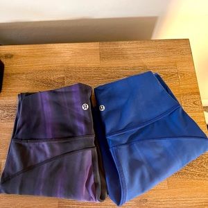 Two Pairs of in movement Leggings Lulu 7/8